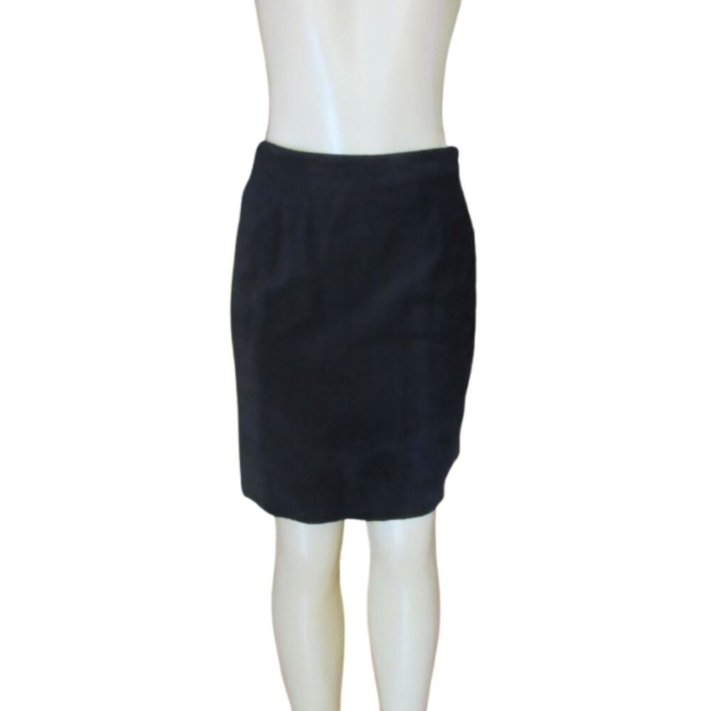 Vintage Global Identity Black Suede Mini Skirt Size 9/10